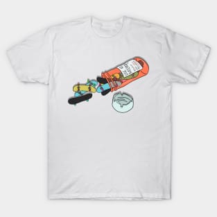 Skateboards Medicine Pill Box Skateboarding Gift T-Shirt